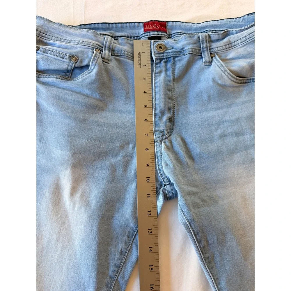 Truth‎ Substance Common Sense Slim Straight Jeans 36x30 Light Wash Blue Stretch